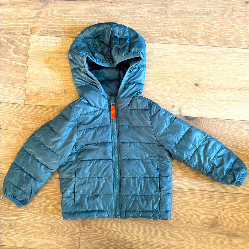 Primary slate blue baby lightweight puffer jacket (2 available)